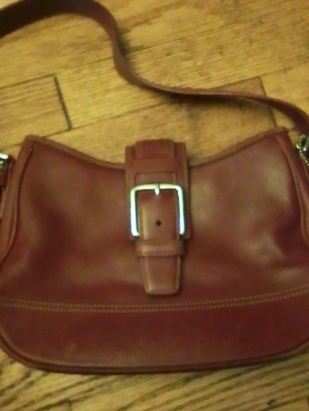 Vintage Coach Burgundy Hampton  Purse
